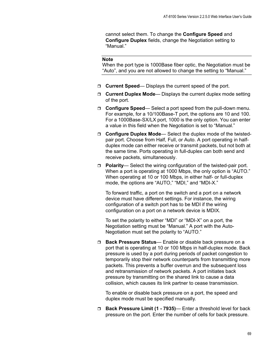 Allied Telesis AT-8100 Series User Manual | Page 69 / 330