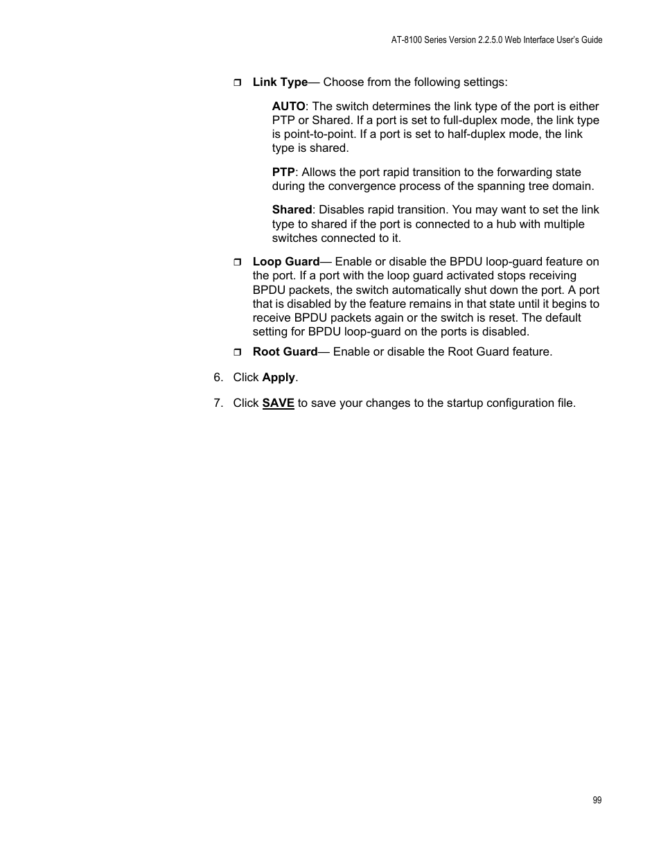 Allied Telesis AT-8100 Series User Manual | Page 99 / 330