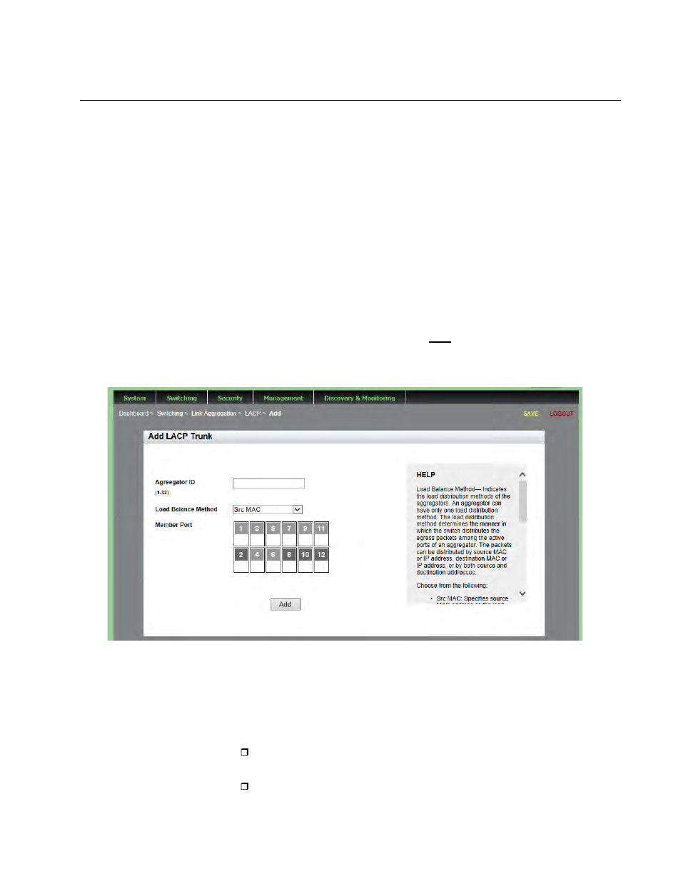 Adding an lacp trunk | Allied Telesis AT-9000 Series User Manual | Page 107 / 258