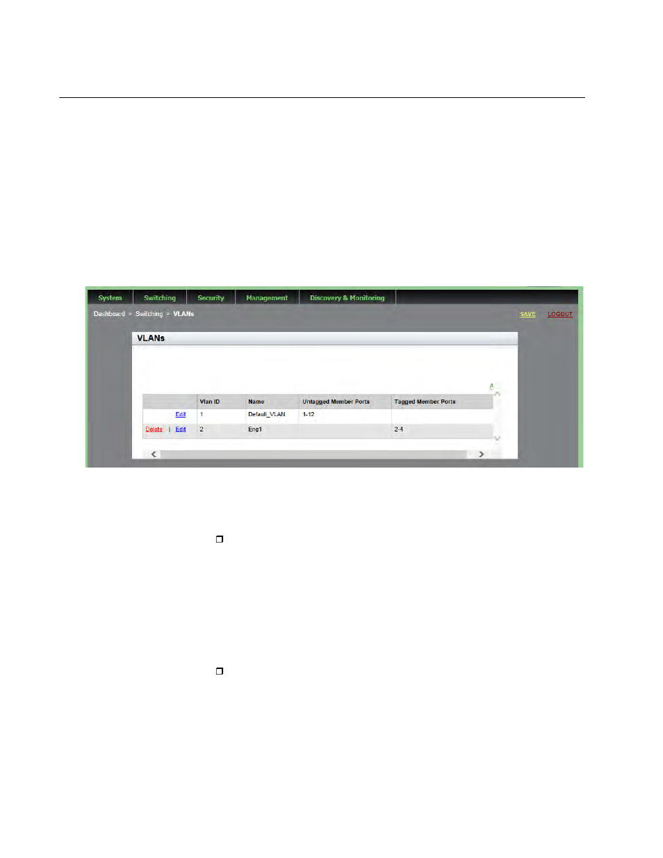 Displaying vlans | Allied Telesis AT-9000 Series User Manual | Page 128 / 258