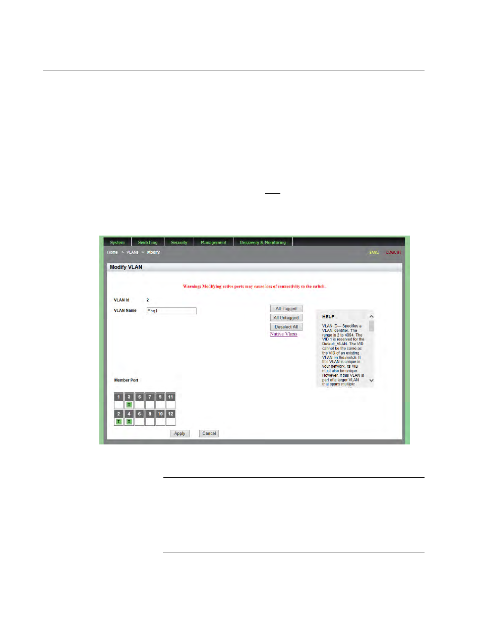Modifying vlans | Allied Telesis AT-9000 Series User Manual | Page 132 / 258