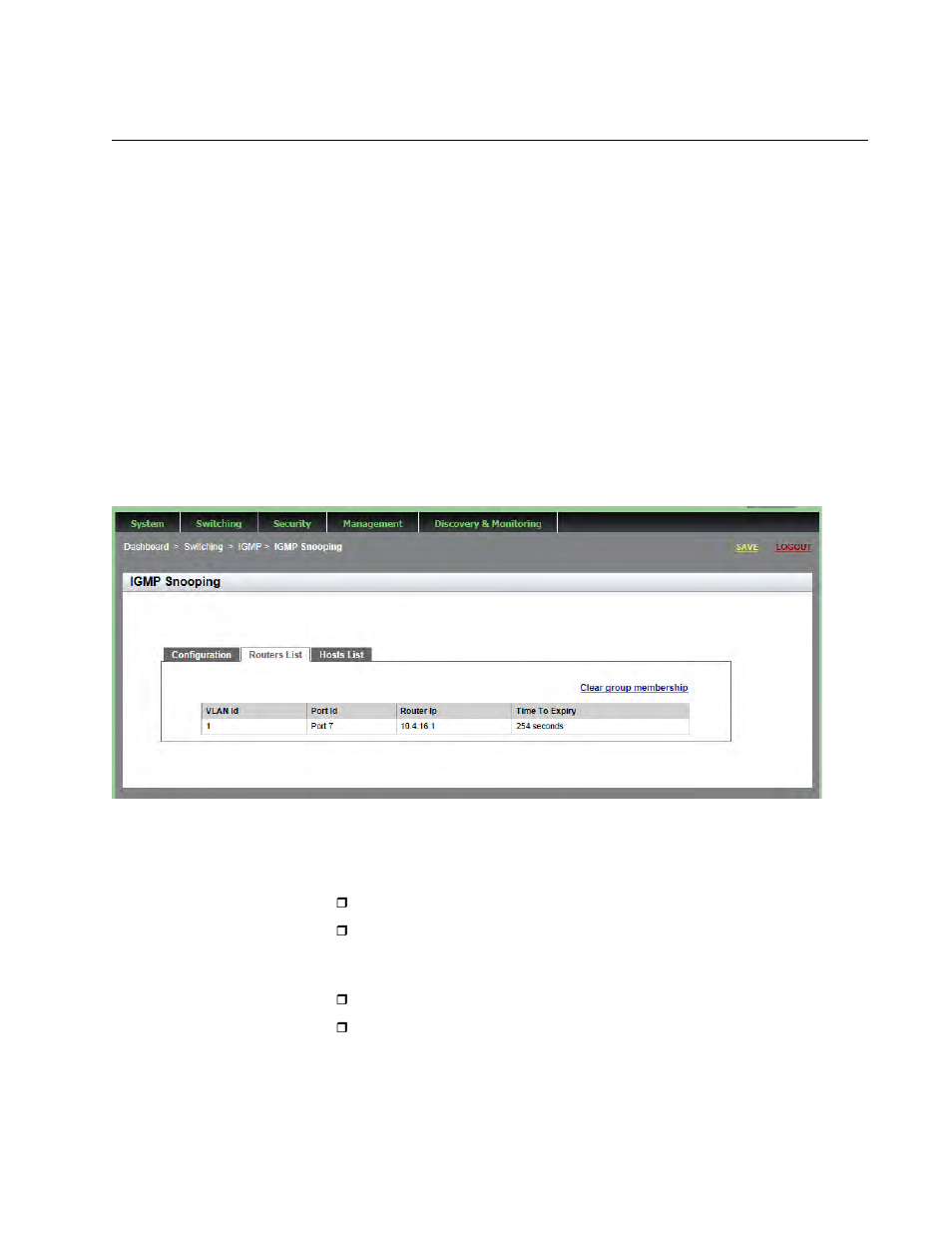 Clearing the routers list | Allied Telesis AT-9000 Series User Manual | Page 141 / 258