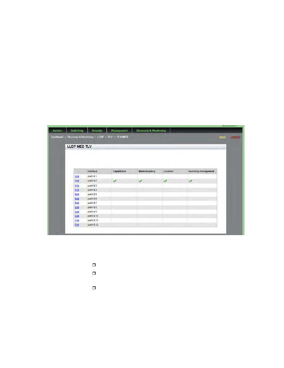Enabling lldp- med tlv | Allied Telesis AT-9000 Series User Manual | Page 228 / 258