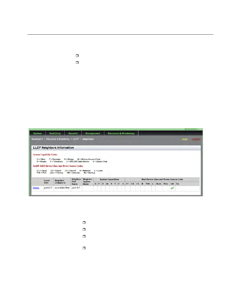 Displaying lldp neighbor information | Allied Telesis AT-9000 Series User Manual | Page 231 / 258