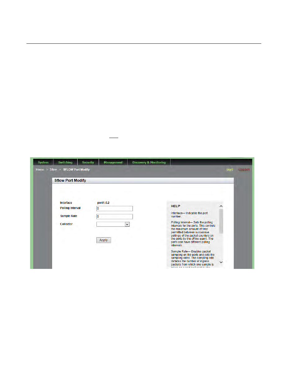 Configuring sflow on a port | Allied Telesis AT-9000 Series User Manual | Page 252 / 258