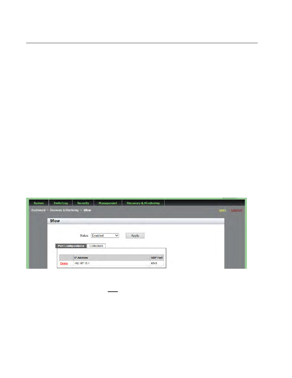 Specifying an sflow collector | Allied Telesis AT-9000 Series User Manual | Page 254 / 258
