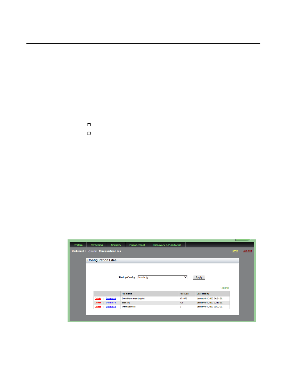 Setting the configuration file | Allied Telesis AT-9000 Series User Manual | Page 42 / 258