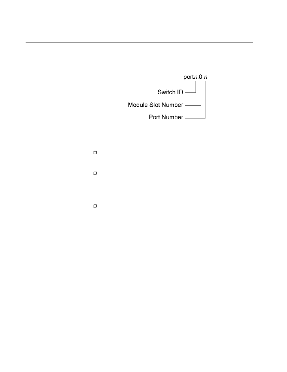 Displaying the port parameters, Figure 19: port numbering system | Allied Telesis AT-9000 Series User Manual | Page 58 / 258