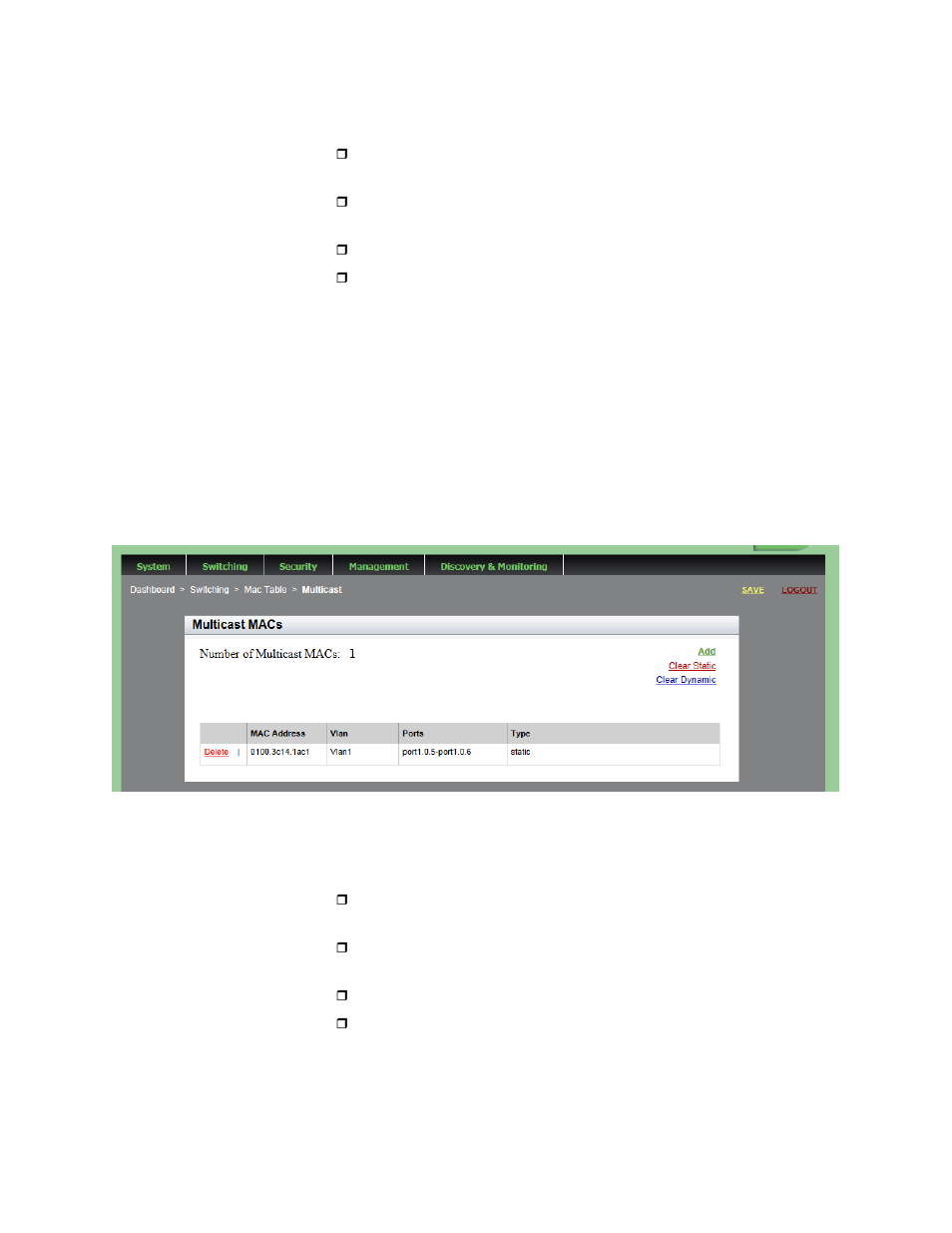 Displaying multicast mac addresses | Allied Telesis AT-9000 Series User Manual | Page 97 / 258