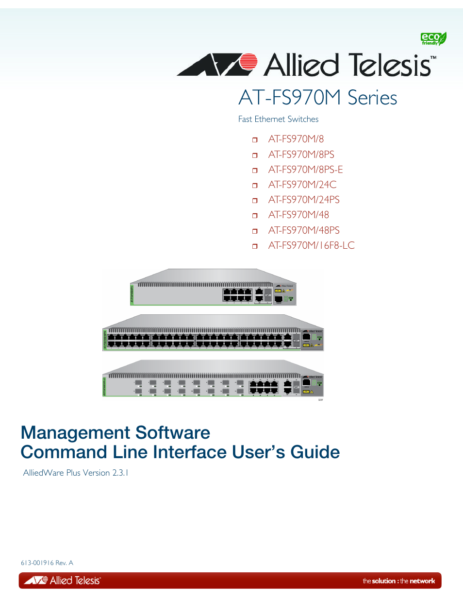 Allied Telesis AT-FS970M Series User Manual | 1938 pages