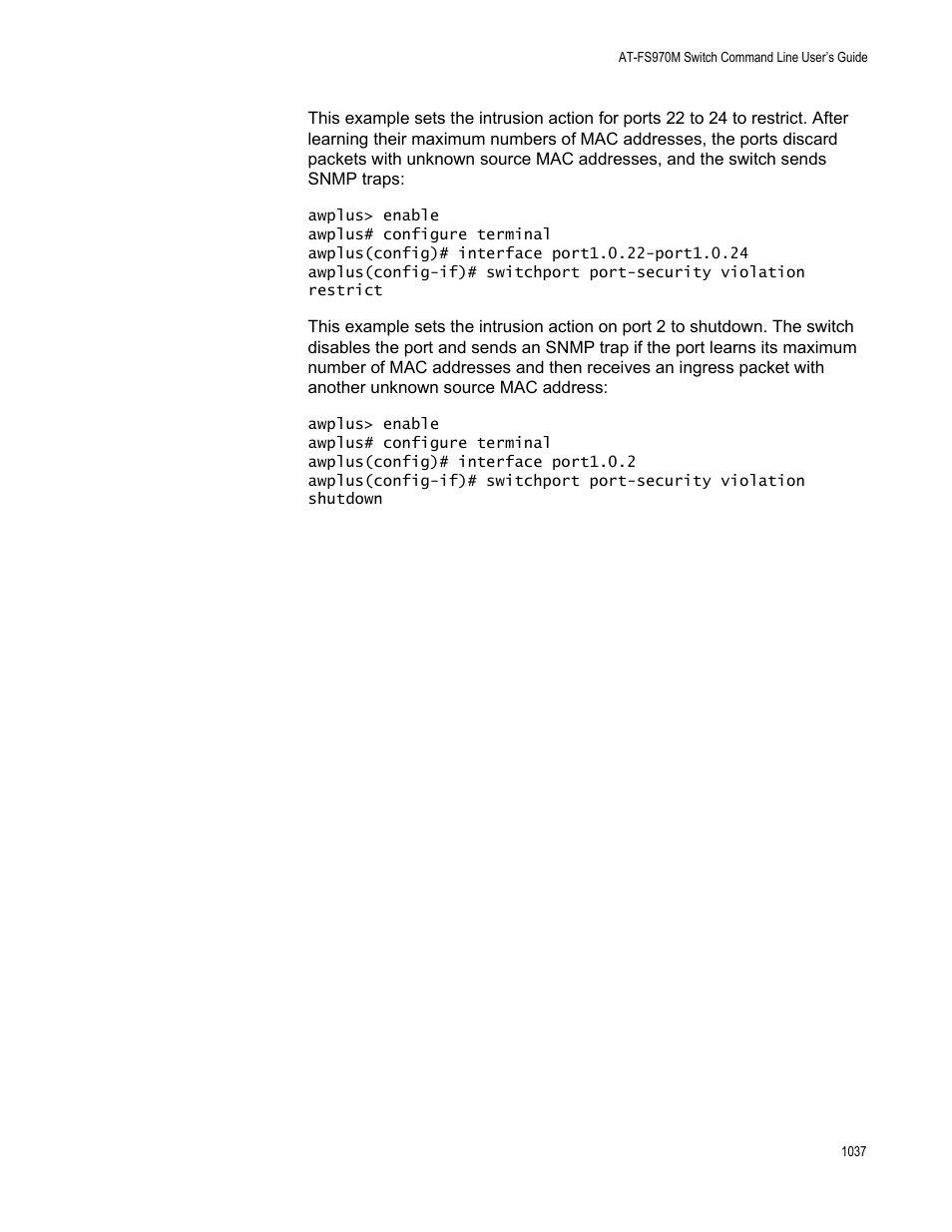 Allied Telesis AT-FS970M Series User Manual | Page 1037 / 1938