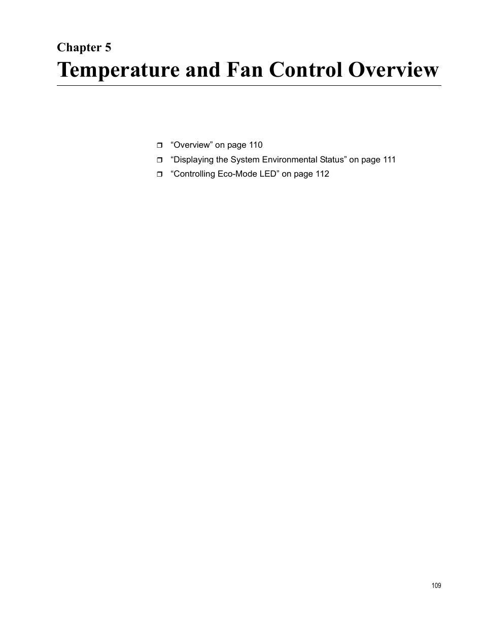 Chapter 5, Temperature and fan control overview | Allied Telesis AT-FS970M Series User Manual | Page 109 / 1938