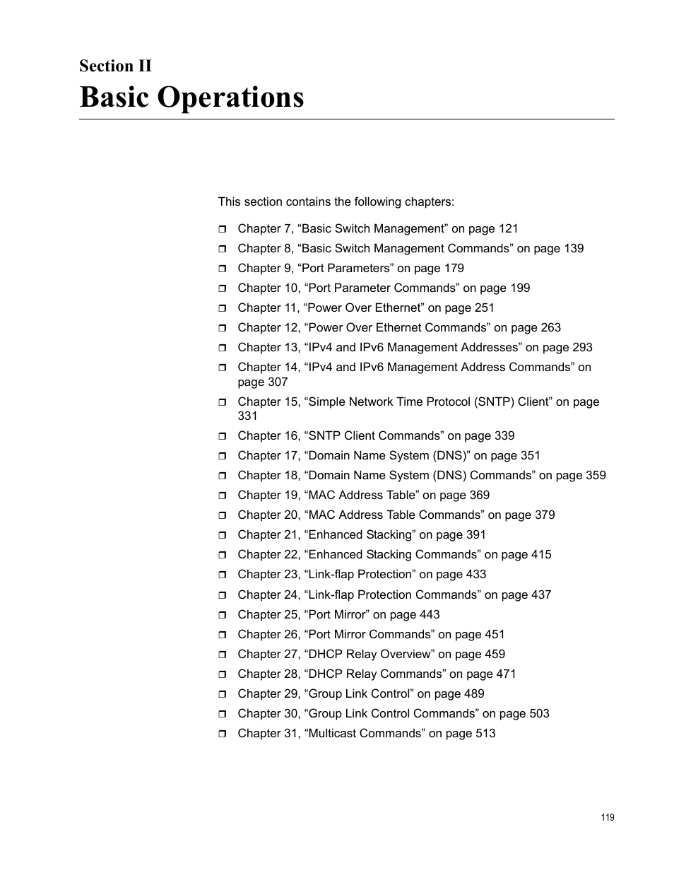 Section ii, Basic operations | Allied Telesis AT-FS970M Series User Manual | Page 119 / 1938