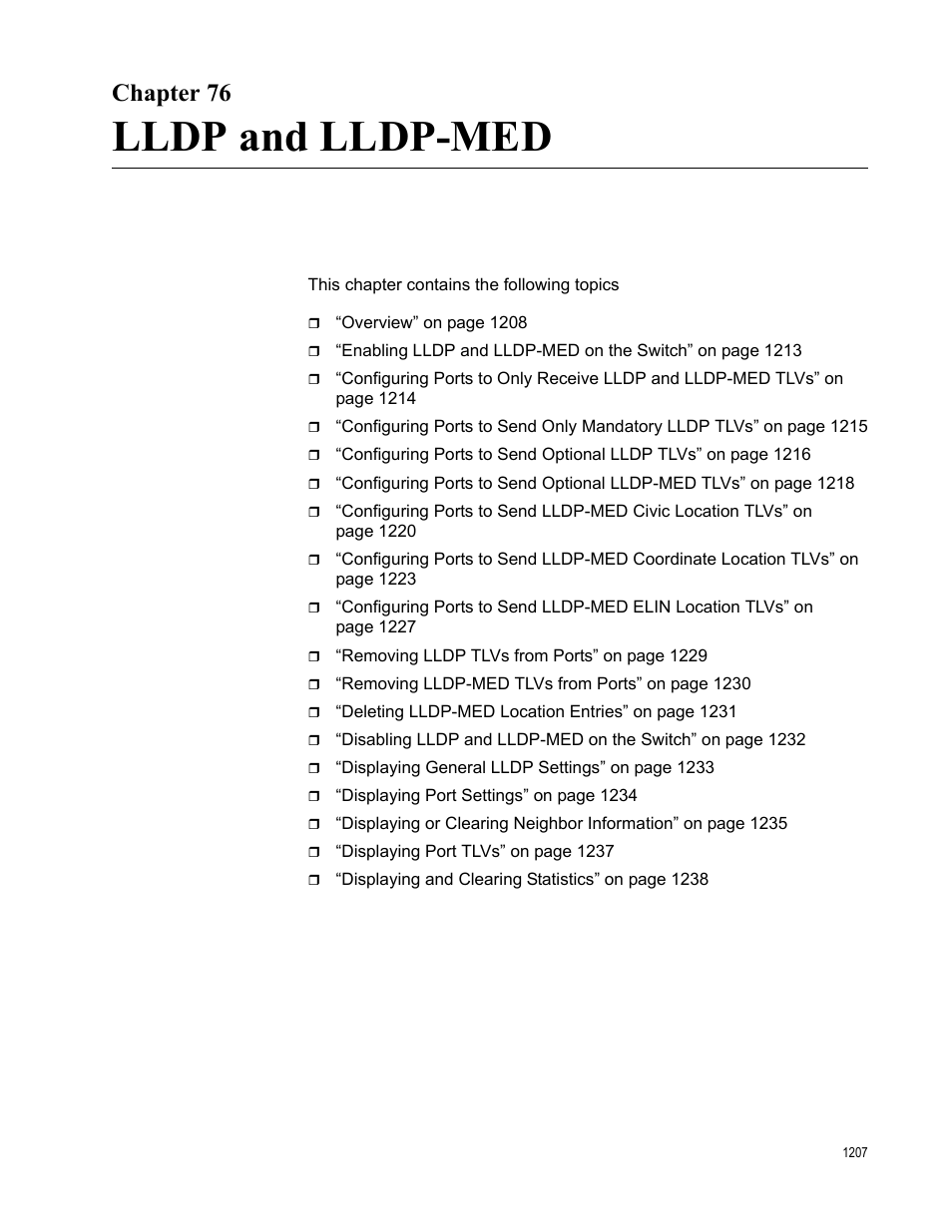 Chapter 76, Lldp and lldp-med | Allied Telesis AT-FS970M Series User Manual | Page 1207 / 1938
