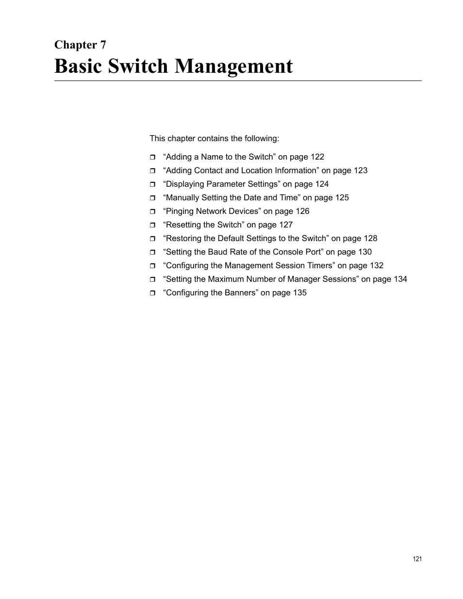 Chapter 7, Basic switch management | Allied Telesis AT-FS970M Series User Manual | Page 121 / 1938