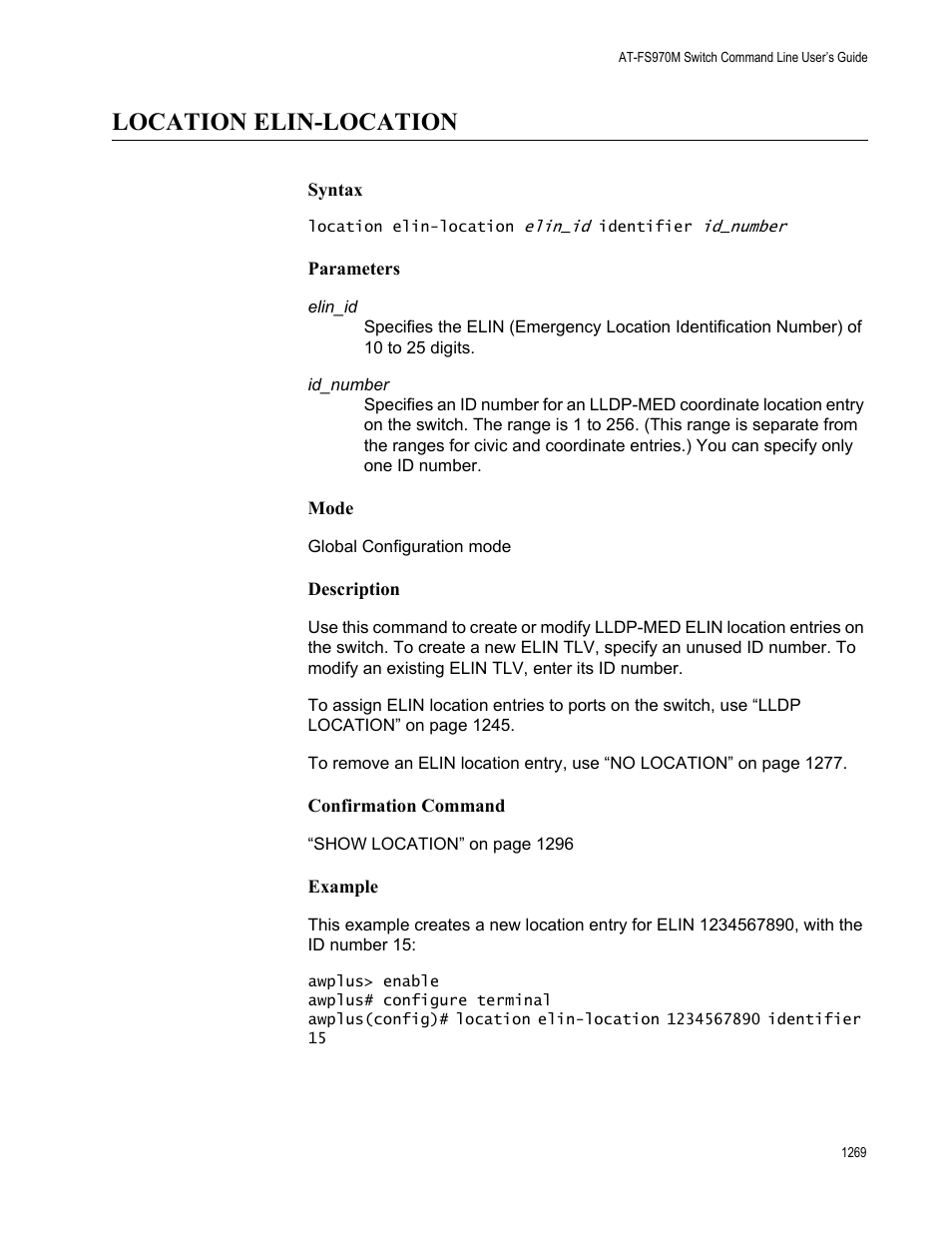 Location elin-location 9, Location elin-location | Allied Telesis AT-FS970M Series User Manual | Page 1269 / 1938