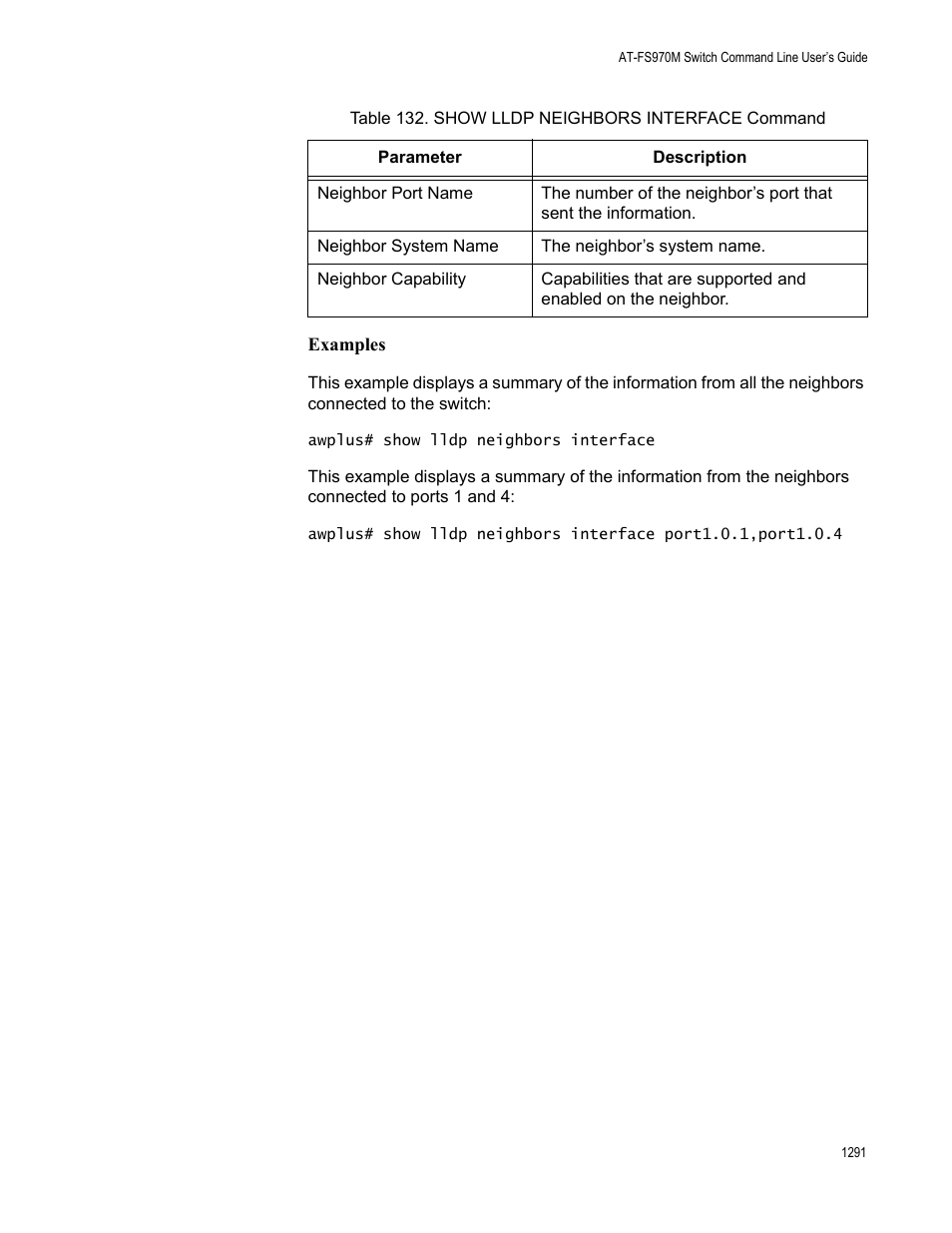 Allied Telesis AT-FS970M Series User Manual | Page 1291 / 1938