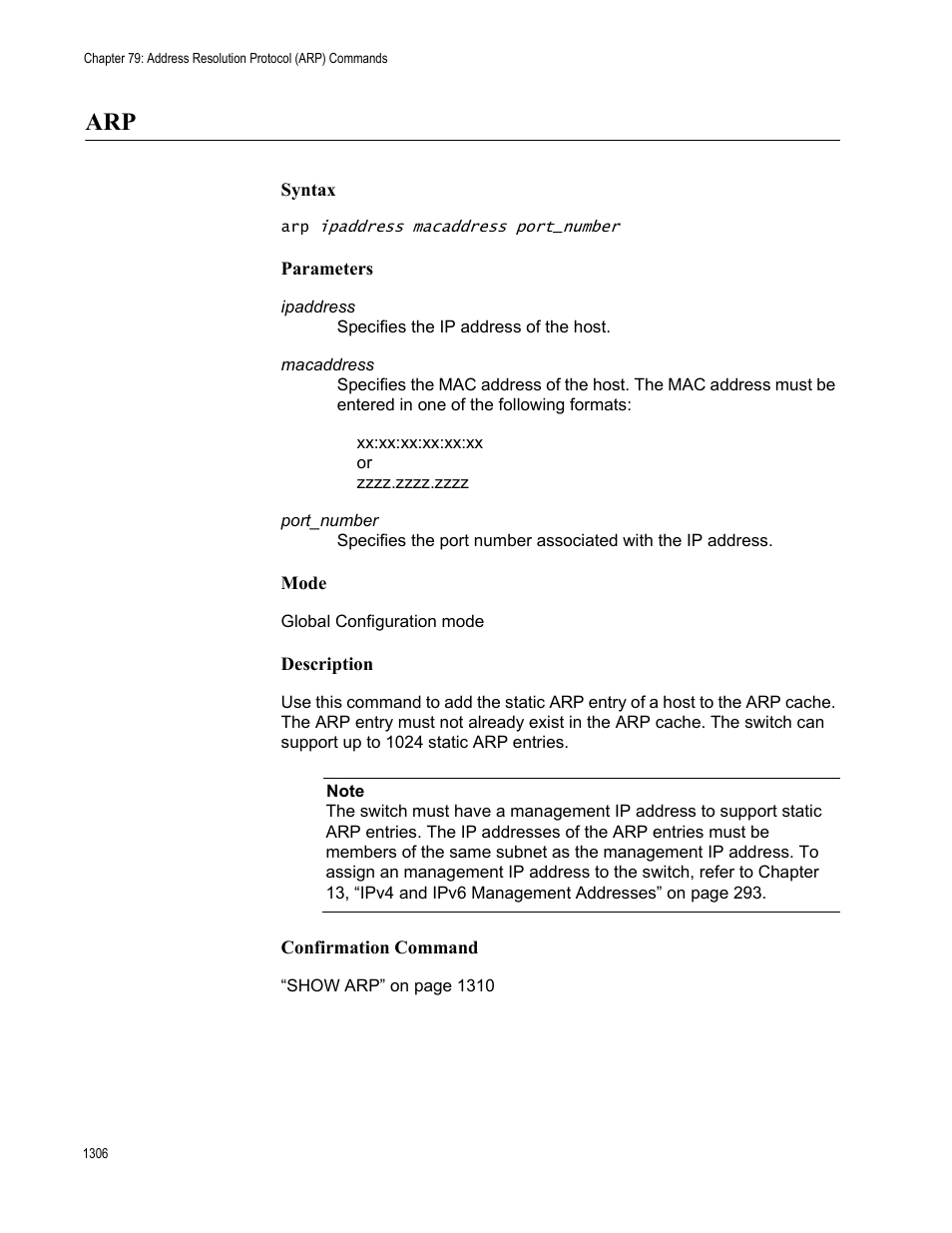 Arp 6 | Allied Telesis AT-FS970M Series User Manual | Page 1306 / 1938