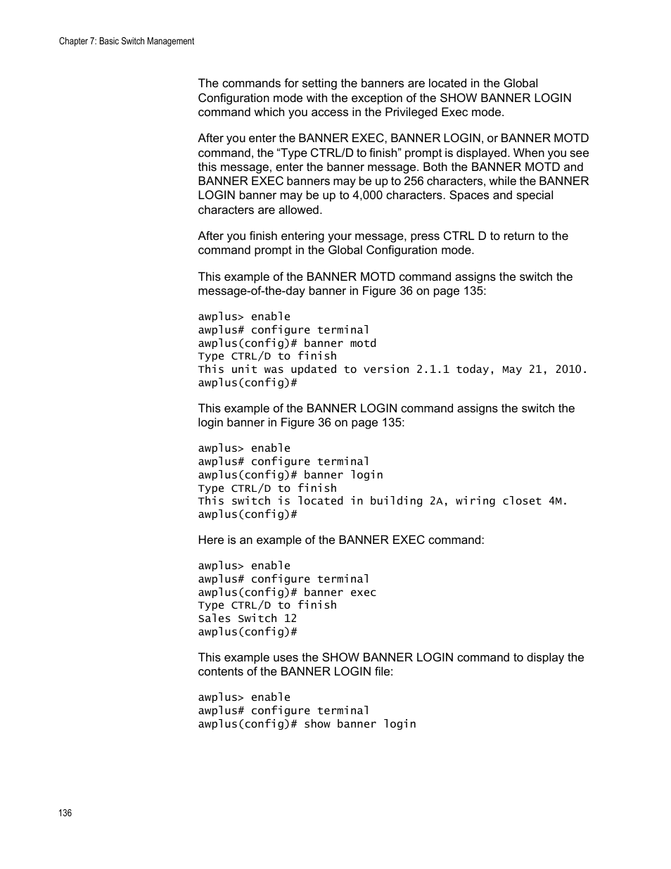 Allied Telesis AT-FS970M Series User Manual | Page 136 / 1938