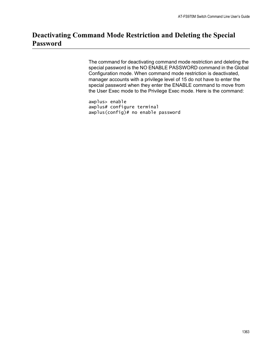 Allied Telesis AT-FS970M Series User Manual | Page 1363 / 1938