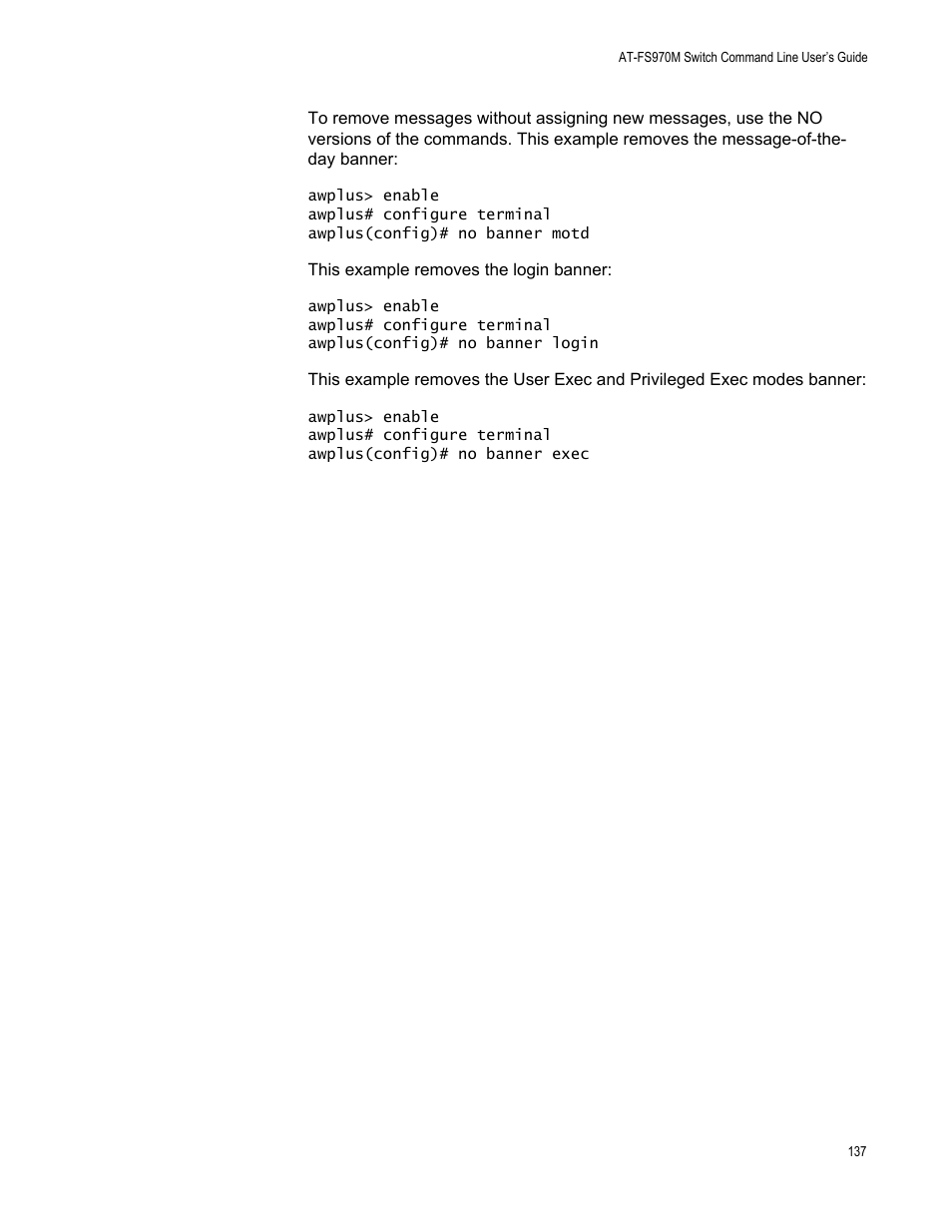 Allied Telesis AT-FS970M Series User Manual | Page 137 / 1938