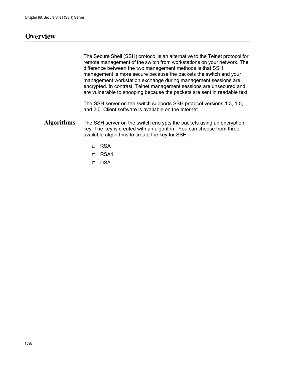 Overview 6, Algorithms 6, Overview | Algorithms | Allied Telesis AT-FS970M Series User Manual | Page 1396 / 1938