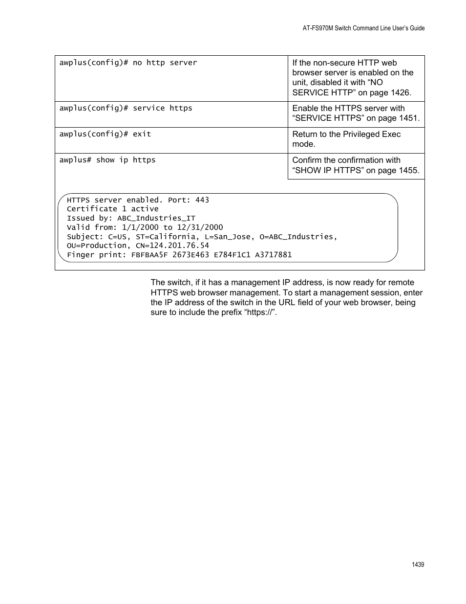 Allied Telesis AT-FS970M Series User Manual | Page 1439 / 1938