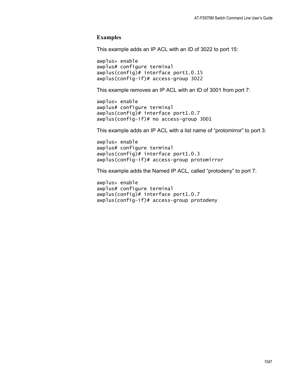 Allied Telesis AT-FS970M Series User Manual | Page 1547 / 1938