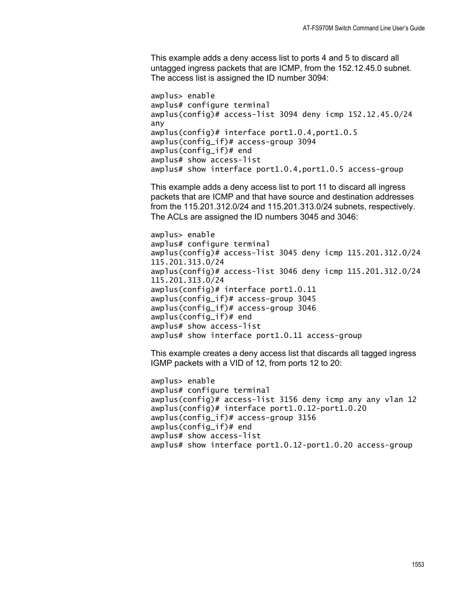 Allied Telesis AT-FS970M Series User Manual | Page 1553 / 1938