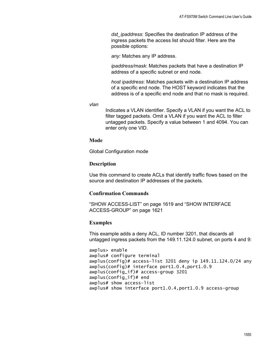 Allied Telesis AT-FS970M Series User Manual | Page 1555 / 1938