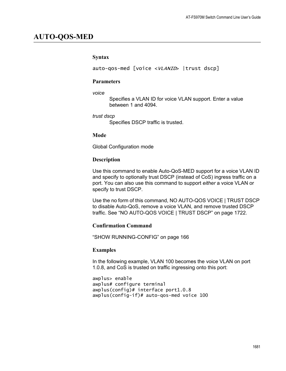 Auto-qos-med 1, Auto-qos-med | Allied Telesis AT-FS970M Series User Manual | Page 1681 / 1938