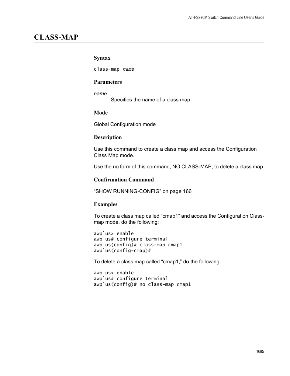 Class-map 5, Class-map | Allied Telesis AT-FS970M Series User Manual | Page 1685 / 1938