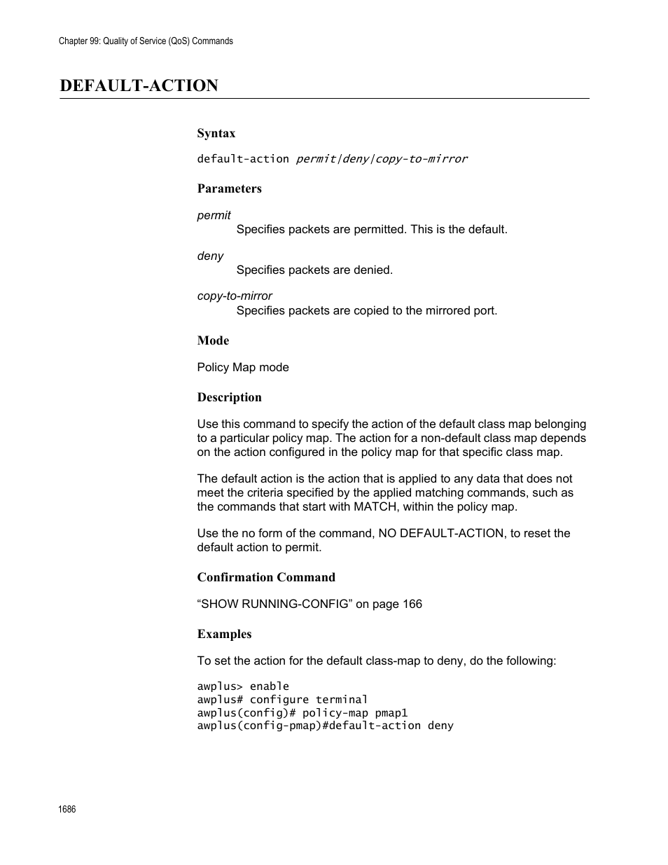 Default-action 6, Default-action | Allied Telesis AT-FS970M Series User Manual | Page 1686 / 1938