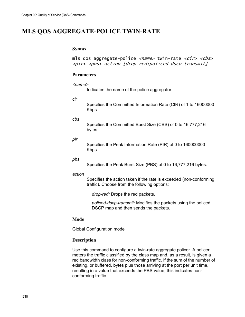 Mls qos aggregate-police twin-rate 0, Mls qos aggregate-police twin-rate | Allied Telesis AT-FS970M Series User Manual | Page 1710 / 1938