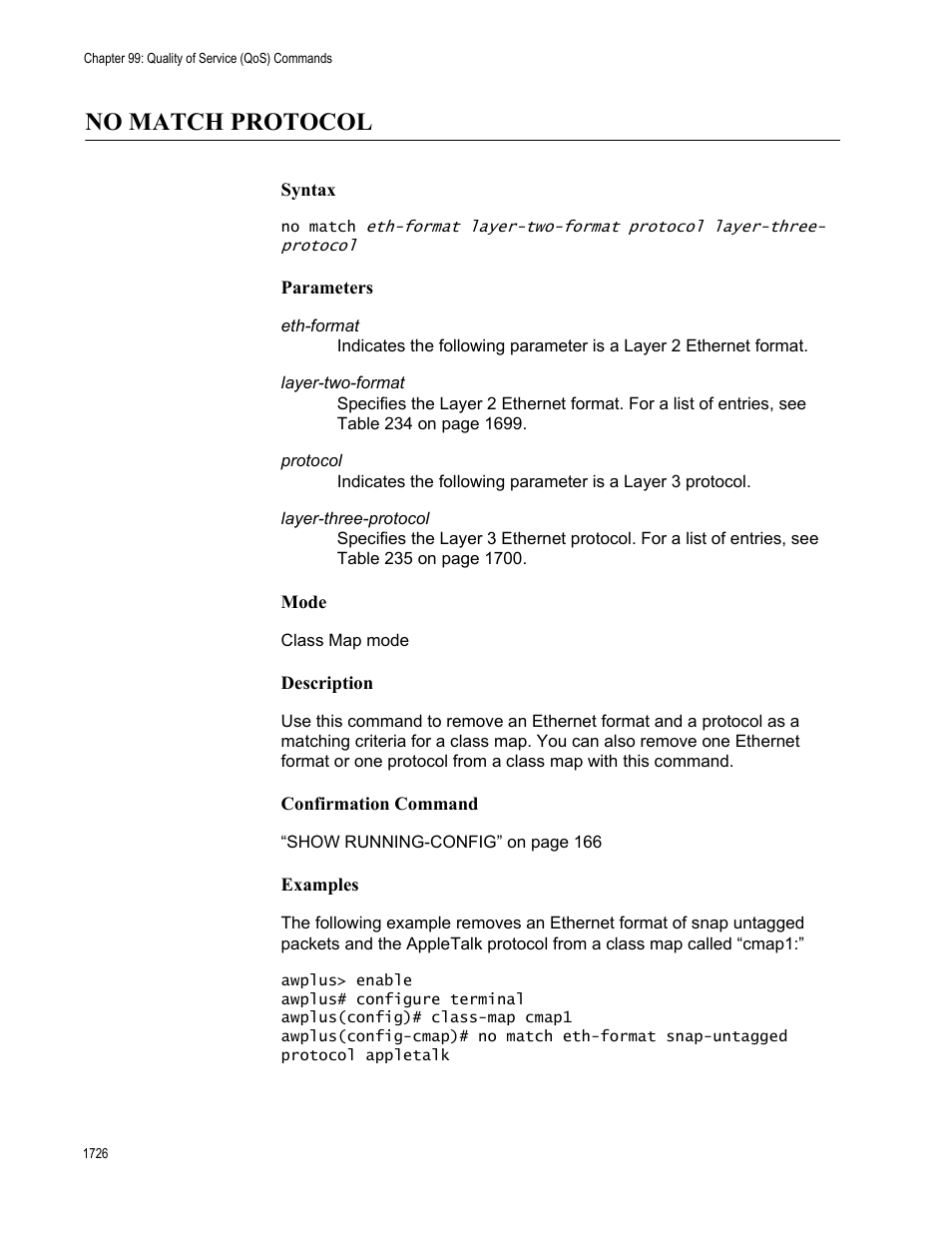 No match protocol 6, No match protocol | Allied Telesis AT-FS970M Series User Manual | Page 1726 / 1938