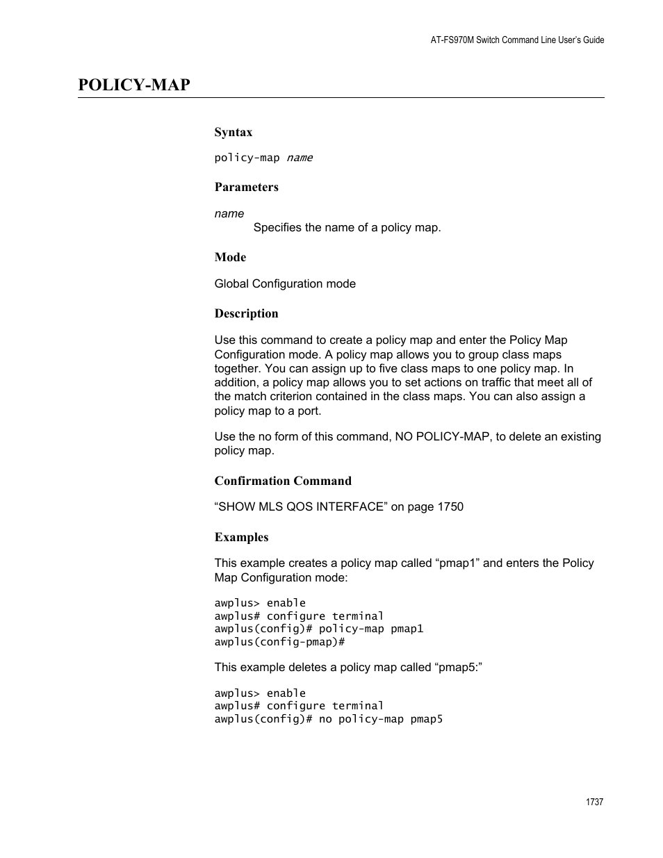 Policy-map 7, Policy-map | Allied Telesis AT-FS970M Series User Manual | Page 1737 / 1938