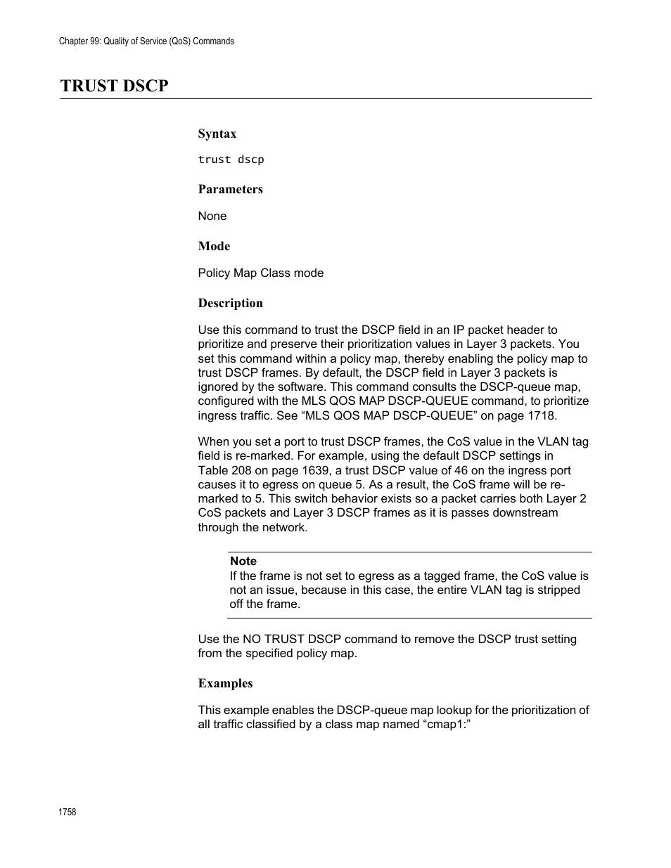 Trust dscp 8, Trust dscp | Allied Telesis AT-FS970M Series User Manual | Page 1758 / 1938