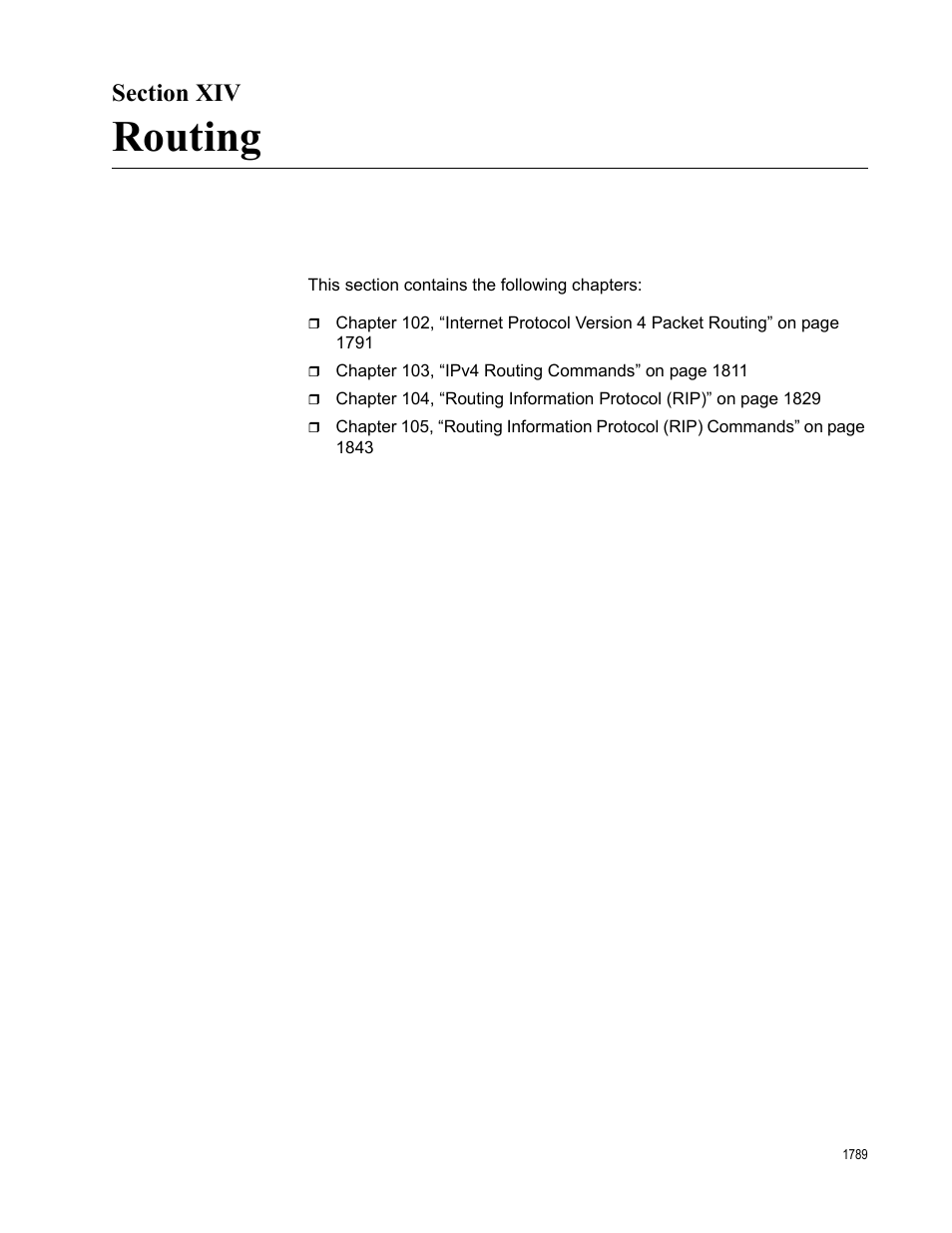 Section xiv, Routing | Allied Telesis AT-FS970M Series User Manual | Page 1789 / 1938