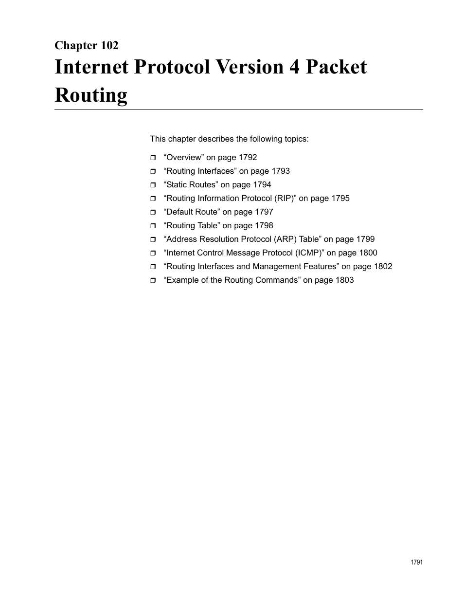 Chapter 102, Internet protocol version 4 packet routing | Allied Telesis AT-FS970M Series User Manual | Page 1791 / 1938