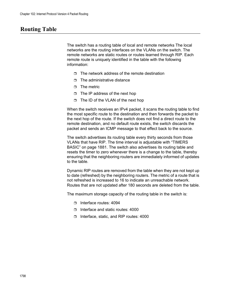 Routing table 8, Routing table | Allied Telesis AT-FS970M Series User Manual | Page 1798 / 1938