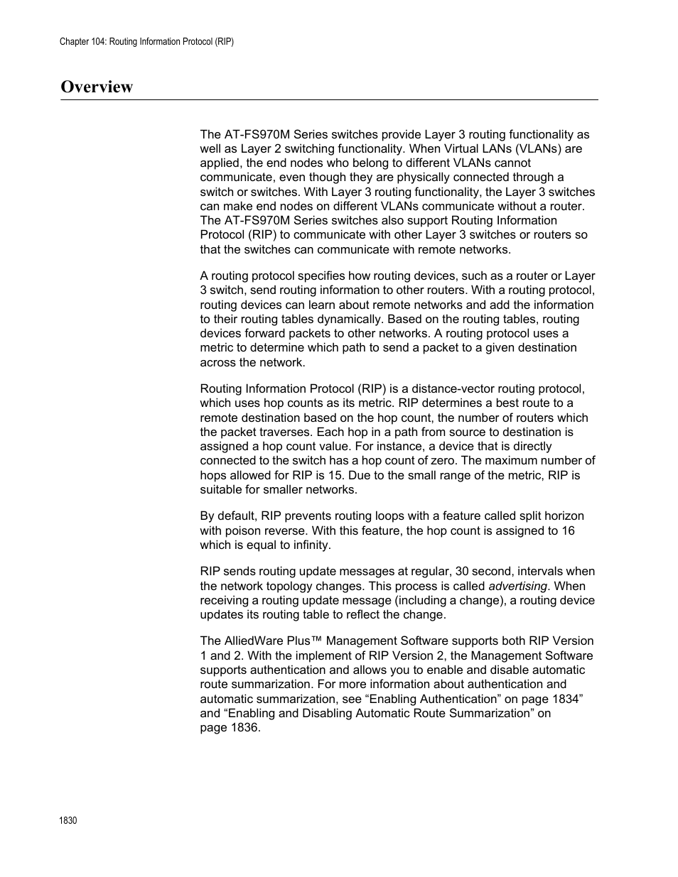 Overview 0, Overview | Allied Telesis AT-FS970M Series User Manual | Page 1830 / 1938