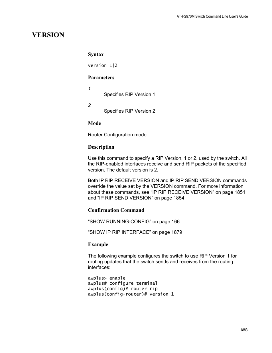 Version 3, Version | Allied Telesis AT-FS970M Series User Manual | Page 1883 / 1938