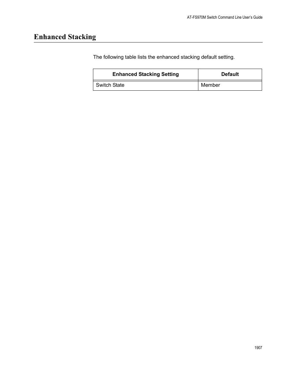 Enhanced stacking 7, Enhanced stacking | Allied Telesis AT-FS970M Series User Manual | Page 1907 / 1938