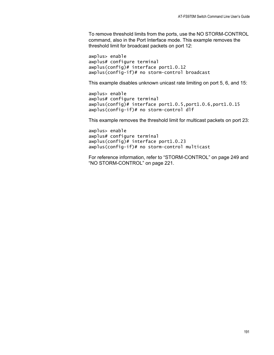 Allied Telesis AT-FS970M Series User Manual | Page 191 / 1938