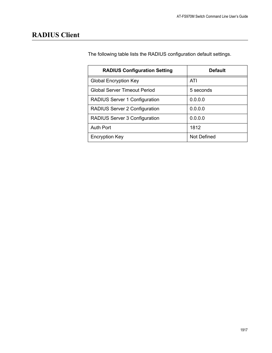 Radius client 7, Radius client | Allied Telesis AT-FS970M Series User Manual | Page 1917 / 1938