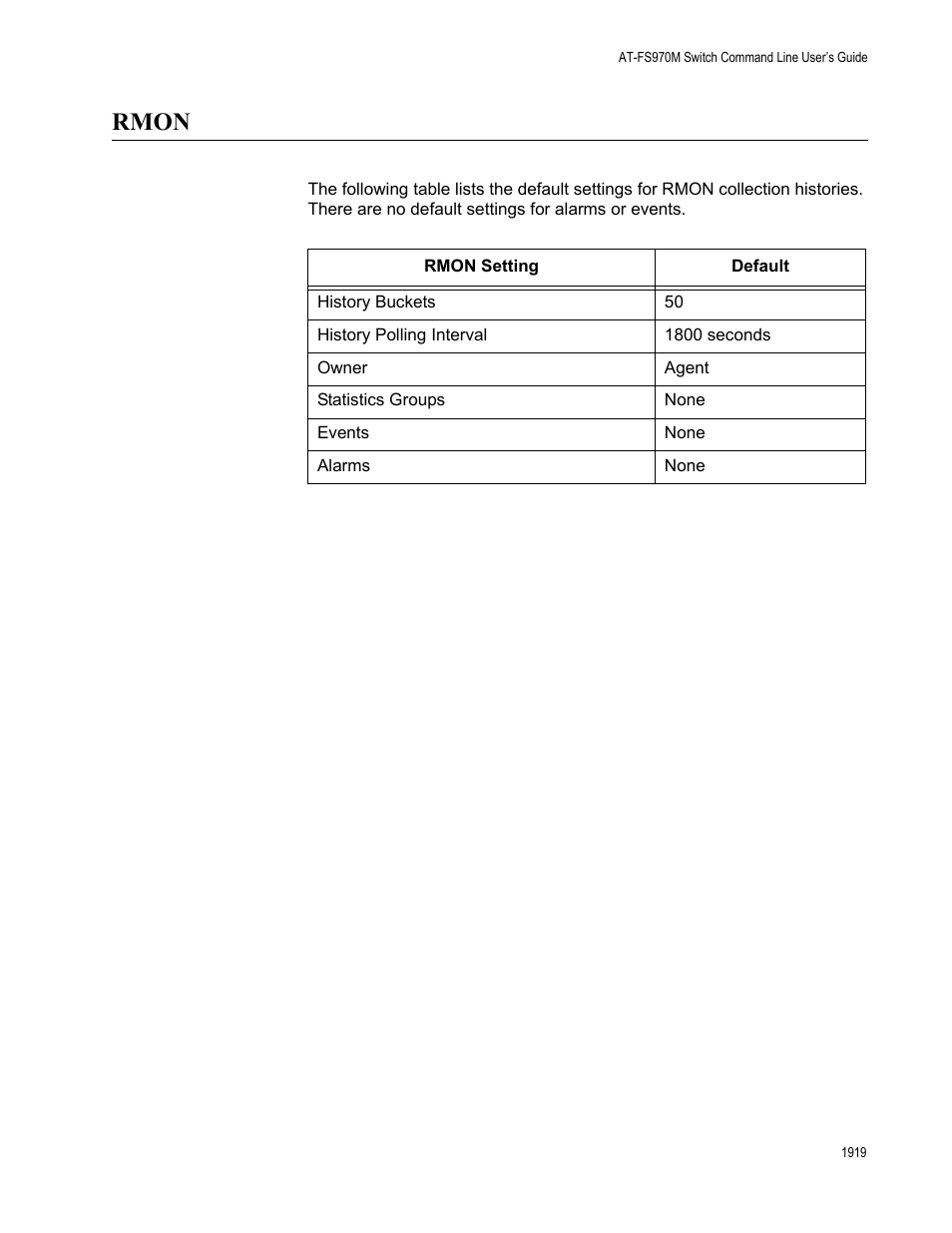 Rmon 9, Rmon | Allied Telesis AT-FS970M Series User Manual | Page 1919 / 1938