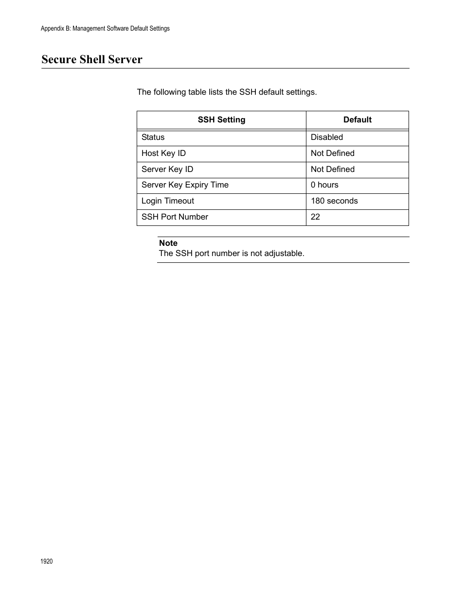 Secure shell server 0, Secure shell server | Allied Telesis AT-FS970M Series User Manual | Page 1920 / 1938