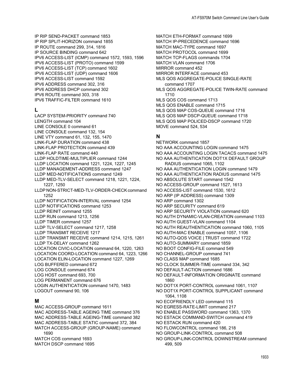 Allied Telesis AT-FS970M Series User Manual | Page 1933 / 1938