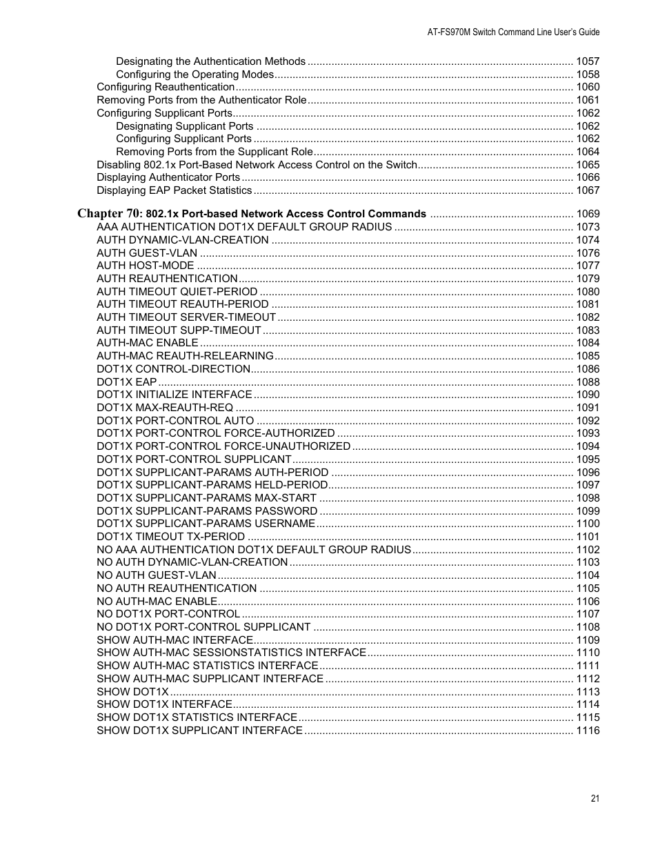 Allied Telesis AT-FS970M Series User Manual | Page 21 / 1938