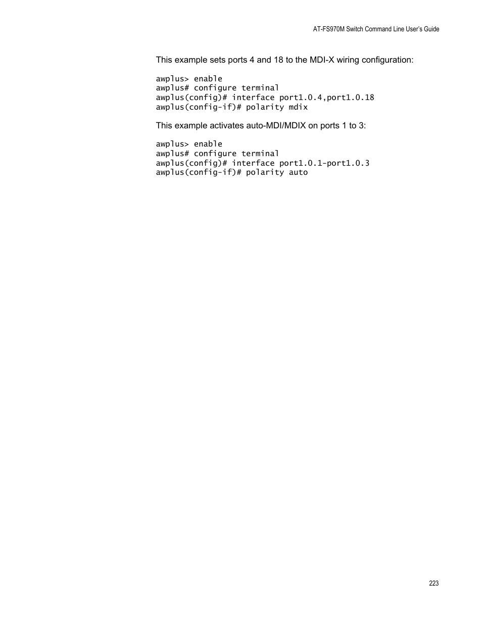 Allied Telesis AT-FS970M Series User Manual | Page 223 / 1938